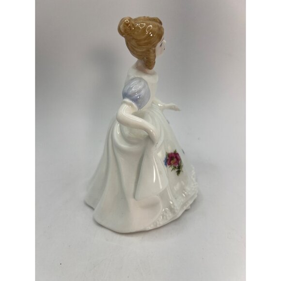 1990 Royal Doulton Figurine Of The Month, August HN 3325 Blue, White - Picture 4 of 7